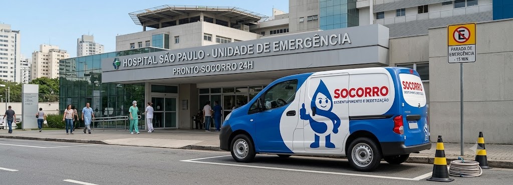 Profissional realizando Desentupimento e Manutenção Preventiva para Hospitais, Clínicas e Postos de Saúde em Biguaçu